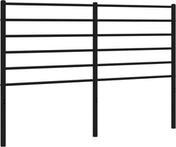 vidaXL - Hoofdbord - metaal - zwart - 160 - cm