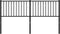 vidaXL - Hoofdbord - metaal - zwart - 160 - cm