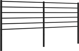vidaXL - Hoofdbord - metaal - zwart - 180 - cm