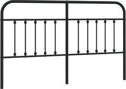 vidaXL - Hoofdbord - metaal - zwart - 180 - cm