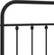 vidaXL - Hoofdbord - metaal - zwart - 180 - cm