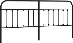 vidaXL - Hoofdbord - metaal - zwart - 193 - cm
