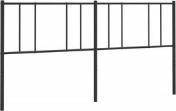 vidaXL - Hoofdbord - metaal - zwart - 193 - cm