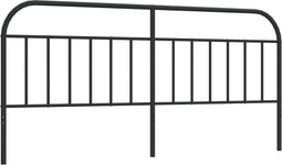 vidaXL - Hoofdbord - metaal - zwart - 193 - cm