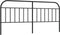 vidaXL - Hoofdbord - metaal - zwart - 193 - cm