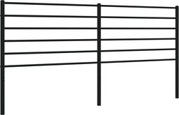 vidaXL - Hoofdbord - metaal - zwart - 193 - cm