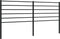 vidaXL - Hoofdbord - metaal - zwart - 193 - cm