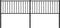 vidaXL - Hoofdbord - metaal - zwart - 193 - cm