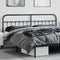 vidaXL - Hoofdbord - metaal - zwart - 193 - cm