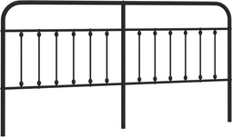 vidaXL - Hoofdbord - metaal - zwart - 200 - cm