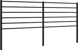 vidaXL - Hoofdbord - metaal - zwart - 200 - cm