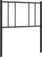vidaXL - Hoofdbord - metaal - zwart - 75 - cm