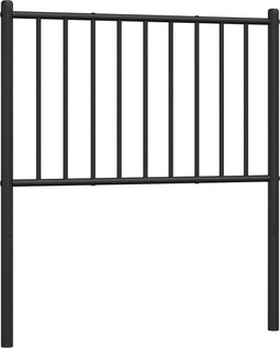 vidaXL - Hoofdbord - metaal - zwart - 75 - cm