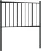 vidaXL - Hoofdbord - metaal - zwart - 75 - cm