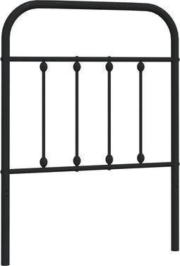 vidaXL - Hoofdbord - metaal - zwart - 75 - cm