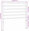 vidaXL - Hoofdbord - metaal - zwart - 75 - cm