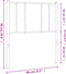 vidaXL - Hoofdbord - metaal - zwart - 75 - cm