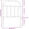 vidaXL - Hoofdbord - metaal - zwart - 75 - cm
