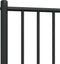 vidaXL - Hoofdbord - metaal - zwart - 75 - cm