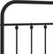 vidaXL - Hoofdbord - metaal - zwart - 75 - cm
