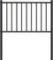 vidaXL - Hoofdbord - metaal - zwart - 75 - cm