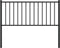 vidaXL - Hoofdbord - metaal - zwart - 75 - cm