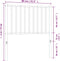 vidaXL - Hoofdbord - metaal - zwart - 75 - cm