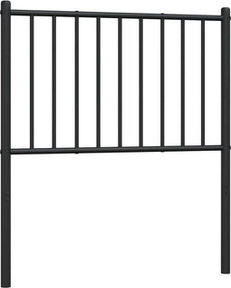 vidaXL - Hoofdbord - metaal - zwart - 80 - cm