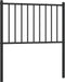 vidaXL - Hoofdbord - metaal - zwart - 80 - cm