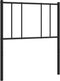 vidaXL - Hoofdbord - metaal - zwart - 80 - cm