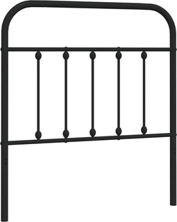 vidaXL - Hoofdbord - metaal - zwart - 80 - cm