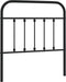 vidaXL - Hoofdbord - metaal - zwart - 80 - cm