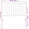 vidaXL - Hoofdbord - metaal - zwart - 80 - cm