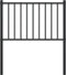 vidaXL - Hoofdbord - metaal - zwart - 80 - cm