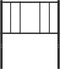 vidaXL - Hoofdbord - metaal - zwart - 80 - cm
