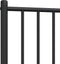 vidaXL - Hoofdbord - metaal - zwart - 80 - cm