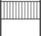 vidaXL - Hoofdbord - metaal - zwart - 80 - cm