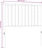 vidaXL - Hoofdbord - metaal - zwart - 80 - cm