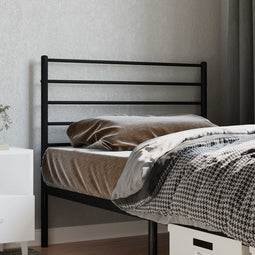 vidaXL - Hoofdbord - metaal - zwart - 90 - cm