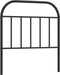 vidaXL - Hoofdbord - metaal - zwart - 90 - cm