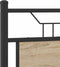 vidaXL - Hoofdbord - Sonoma - 140 - cm - spaanplaat - en - staal - eikenkleurig