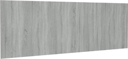 vidaXL - Hoofdbord - wandmodel - 240x1,5x80 - cm - bewerkt - hout - grijs - sonoma