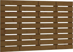 vidaXL - Hoofdbord - wandmontage - 106x3x63 - cm - grenenhout - honingbruin
