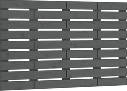 vidaXL - Hoofdbord - wandmontage - 106x3x63 - cm - massief - grenenhout - grijs