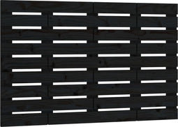 vidaXL - Hoofdbord - wandmontage - 106x3x63 - cm - massief - grenenhout - zwart