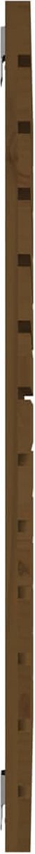 vidaXL - Hoofdbord - wandmontage - 106x3x91,5 - cm - massief - hout - honingbruin