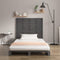 vidaXL - Hoofdbord - wandmontage - 106x3x91,5 - cm - massief - grenenhout - grijs