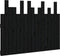 vidaXL - Hoofdbord - wandmontage - 108x3x80 - cm - massief - grenenhout - zwart