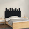 vidaXL - Hoofdbord - wandmontage - 108x3x80 - cm - massief - grenenhout - zwart