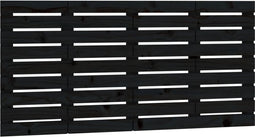 vidaXL - Hoofdbord - wandmontage - 126x3x63 - cm - massief - grenenhout - zwart